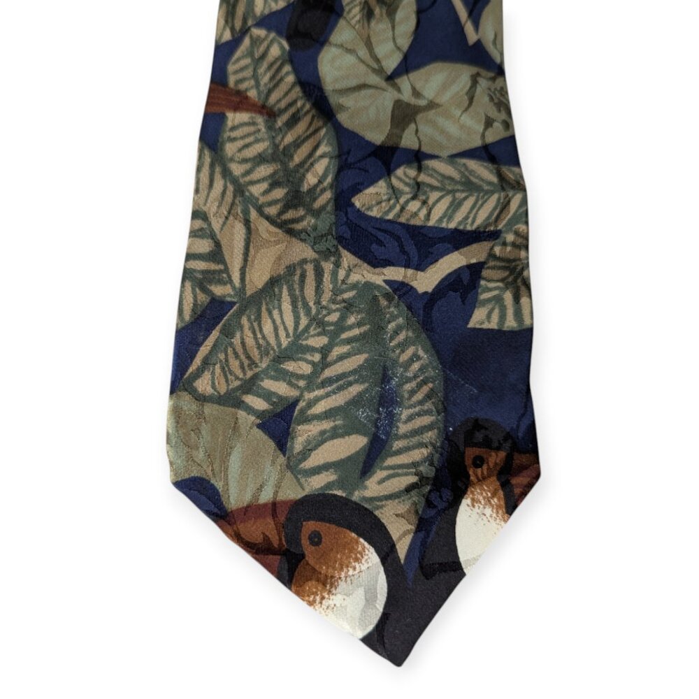 Paul Rodon The Collection 100% Silk Tie Toucan Tropical Bird Men's Necktie